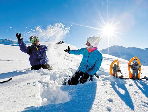 Snowshoe hikers in the Schladming-Dachstein region