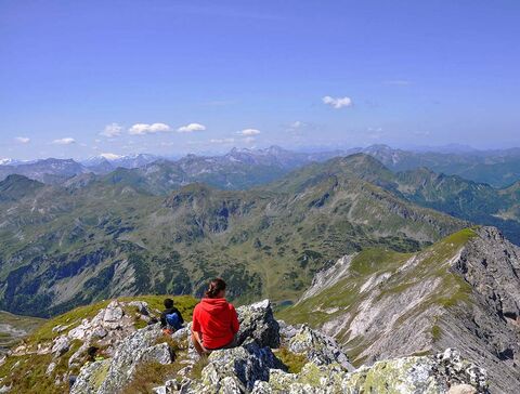 Rast am Gipfel