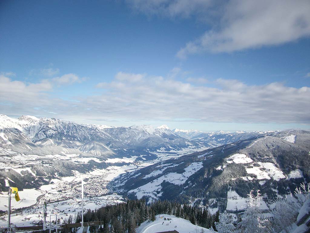 Panorama from the Hochwurzen into the beautiful Ennstal